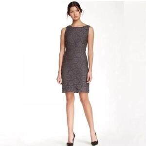 Alice + Olivia Lace Pattern Mini Dress in Grey